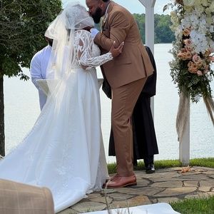 Satin Wedding Dress Overskirt